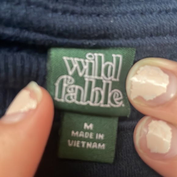 Wild Fable Navy Cropped Sweatshirt - Picture 2 of 3